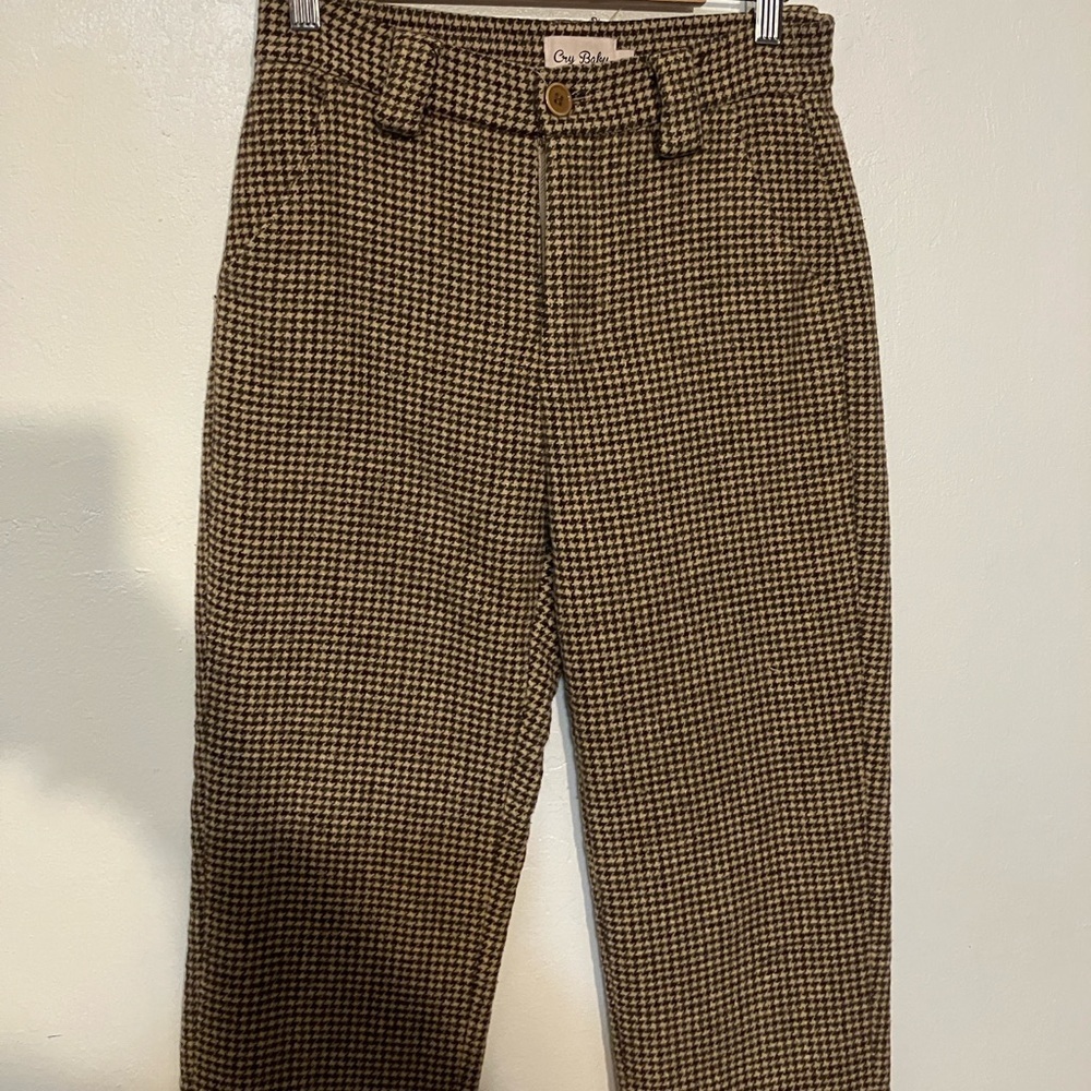Cry Baby M houndstooth wool blend lined pedal pushers retro styling 1950’s